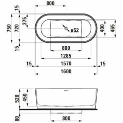 LAUFEN Val Oval-Badewanne Freistehend, Mit Überlaufspalt -KEUCO Verkauf hersteller laufen val badewanne 1190435