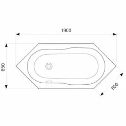 Mauersberger Oleca Sechseckbadewanne 190 X 85 Cm