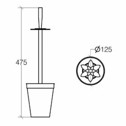 Living Toilettenbürstengarnitur In Blumentopf-Form