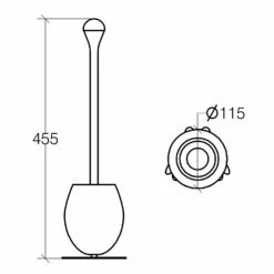 Living Toilettenbürstengarnitur Mit Fuß, Standmodell