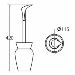 Living Toilettenbürstengarnitur In Vasen-Form