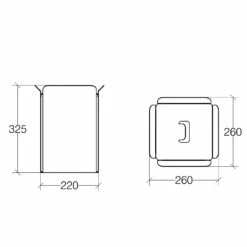 Living Papierkorb, Eckig