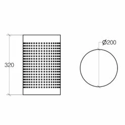 Living Papierkorb Gelocht, Rund, 10 L