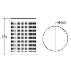 Living Papierkorb Gelocht, Rund, 18 L