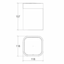 Living Tischabfallbehälter Quadratisch