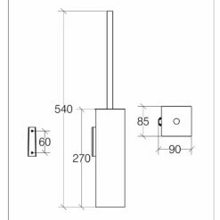 Living Black Toilettenbürstengarnitur Eckig -KEUCO Verkauf hersteller megabad profi collection accessoires living 3221261