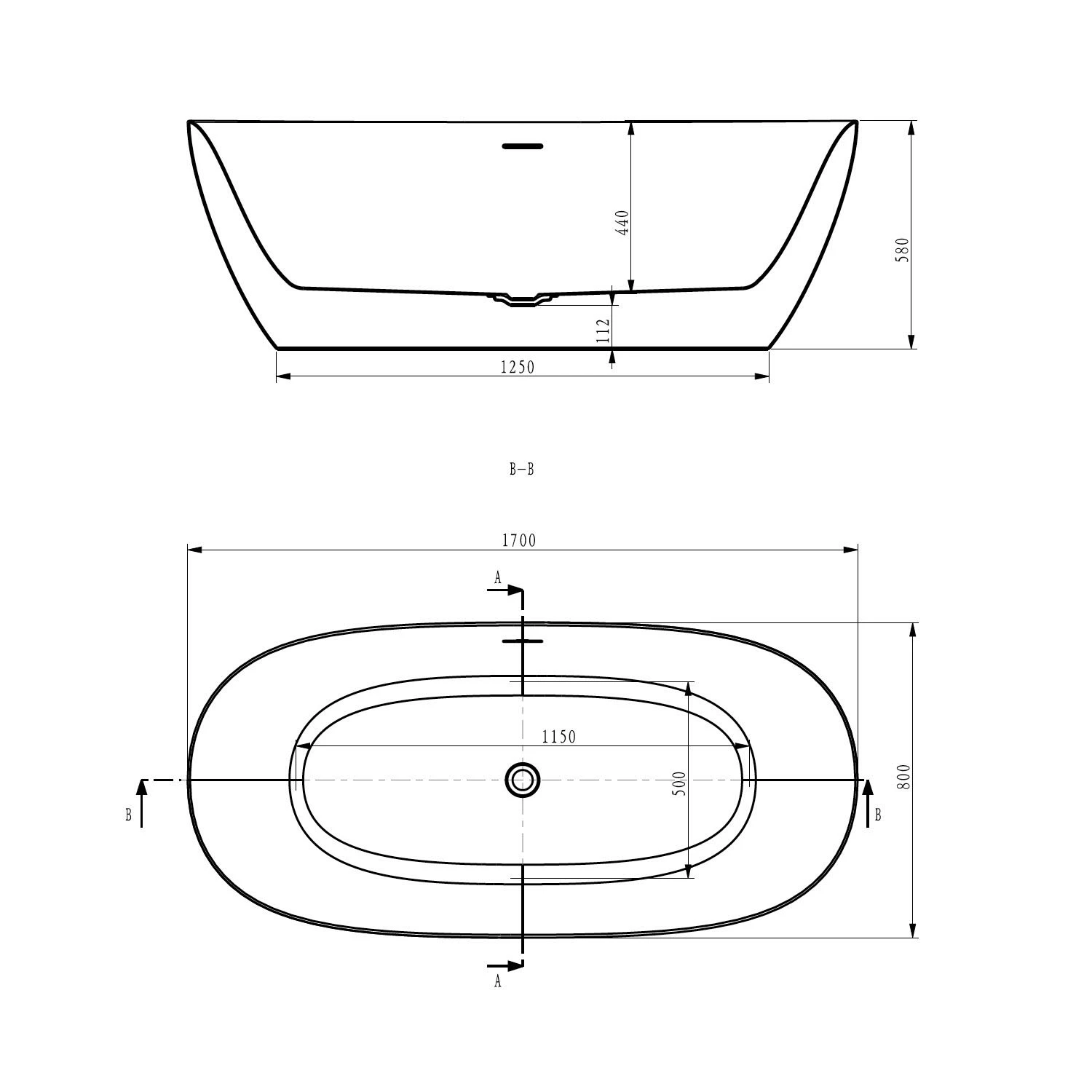 Home Freistehende Badewanne 170 X 80 Cm 4 Home Freistehende Badewanne 170 X 80 Cm – Bild 4