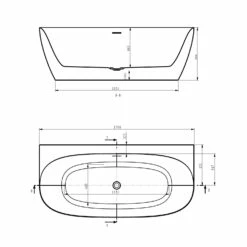 Home Vorwand-Badewanne 170 X 80,2 Cm -KEUCO Verkauf hersteller megabad profi collection badewannen home 3010250