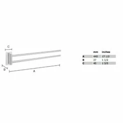 Pool Handtuchstange Doppelt, Schwenkbar