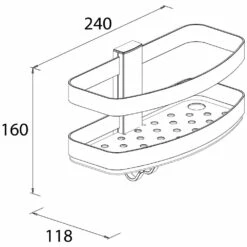 Pure Duschkorb 24 Cm