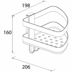 Pure Eck-Duschkorb 19,8 Cm