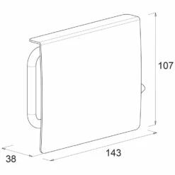 Pure WC-Papierhalter Mit Deckel