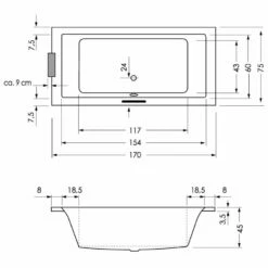 Neue Veröffentlichungen -KEUCO Verkauf hersteller megabad sortiment badewannen architekt rechteckbadewannen 927013