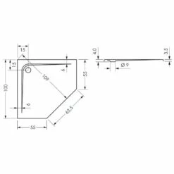 Steinkamp Plan Fünfeck Duschwanne 100 X 100 Cm
