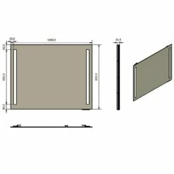 AIR LED Spiegel 100 X 80 Cm