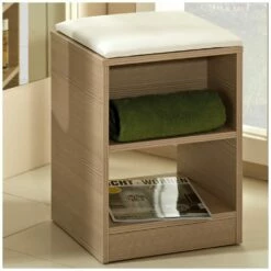 Pelipal Rollhocker 35,2 X 33 X 48 Cm Mit Ablagen Und Sitzkissen In Weiß