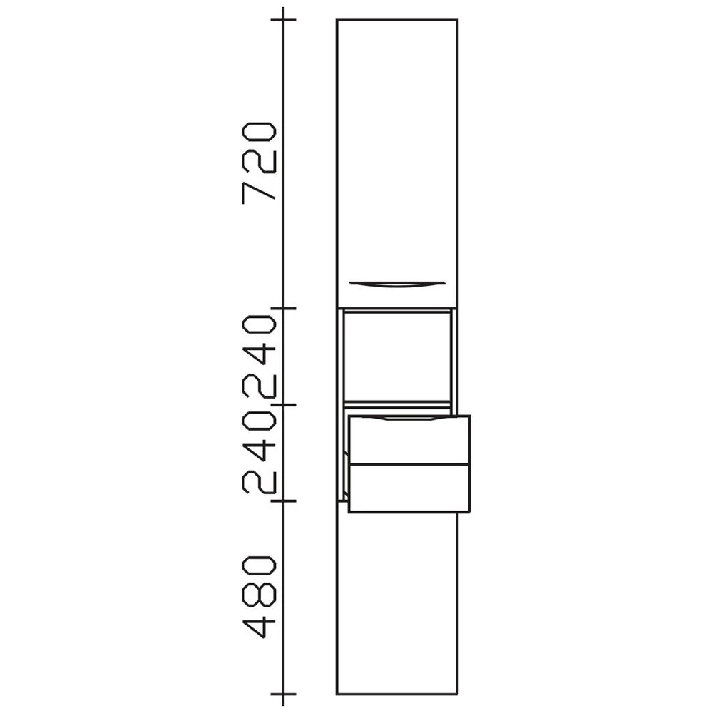Pelipal Serie 6025 (Solitaire) Hochschrank 30 X 33 X 168 Cm, 1 Auszug, 2 Drehtüren, Griff GL, Anschlag Rechts 3 Pelipal Serie 6025 (Solitaire) Hochschrank 30 X 33 X 168 Cm, 1 Auszug, 2 Drehtüren, Griff GL, Anschlag Rechts – Bild 3