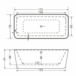 Polypex Kamea Freistehende-Badewanne
