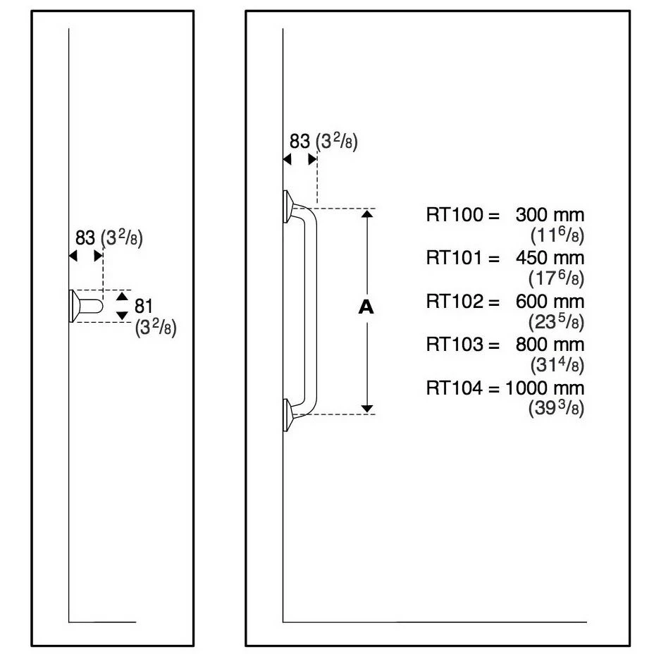 Pressalit Haltegriff 80 Cm Handgriff 3 Pressalit Haltegriff 80 Cm Handgriff – Bild 3