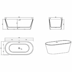 Progettobagno Regina Freistehende Badewanne 170 X 80 Cm -KEUCO Verkauf hersteller progettobagno badewannen regina freistehende 170 3687542
