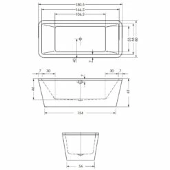 Repabad Livorno F Badewanne Freistehend 180 X 80 Cm -KEUCO Verkauf hersteller repabad badewannen freistehende livorno 180 552802