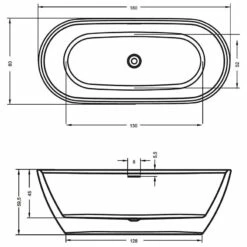 Riho Inspire Freistehende Badewanne 180 X 80 Cm -KEUCO Verkauf hersteller riho badewannen freistehende inspire 180 1622040
