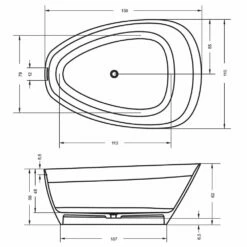 Riho Toledo Freistehende Badewanne 158 X 110 Cm -KEUCO Verkauf hersteller riho badewannen freistehende toledo 158 1393560