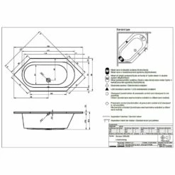Riho Kansas 6-Eck-Badewanne 190 X 90 Cm