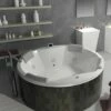 Riho Whirlpool Carmen Mit Farblichttherapie, Touchbedienung, Heizung Und Kopfstützen Schwarz