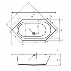 Riho Kansas Whirlpool 190 X 90 Cm Mit Joy Whirlpoolsystem -KEUCO Verkauf hersteller riho whirlpool eck joy system 2711890