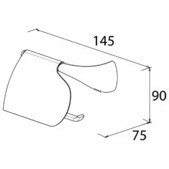 Bravat Monaco WC-Papierhalter Mit Deckel