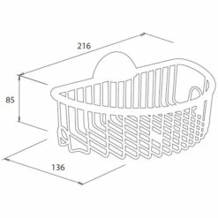 Bravat Duschkorb Halbrund 21,6 Cm