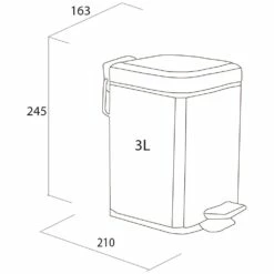 Bravat Kosmetikeimer Mit Soft-Close 3 L Eckig -KEUCO Verkauf hersteller roman dietsche kosmetikeimer soft close 632196