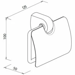 Bravat Metasoft WC-Papierhalter Mit Deckel