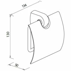 Bravat Metasoft WC-Papierhalter Mit Deckel, Massive Ausführung