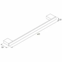 Bravat New York Handtuchstange 45 Cm