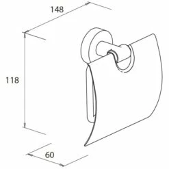 Bravat Varuna WC-Papierhalter Mit Deckel