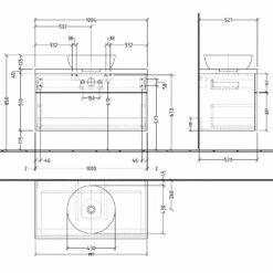 Sanipa 2morrow WT-Unterbau Mit Konsole 100,4 Cm Für Keramik-WT Artis -KEUCO Verkauf hersteller sanipa 2morrow waschtischunterbauten mit konsole 10092140
