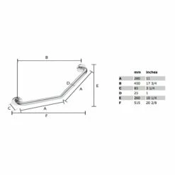 Smedbo Living Wannengriff 51,5 Cm