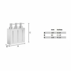 Smedbo Outline Seifenspender Dreifach, Wandhängend -KEUCO Verkauf hersteller smedbo outline seifenspender dreifach wandhaengend 808230
