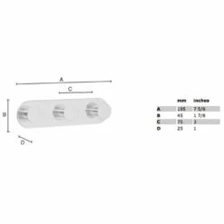 Smedbo Time Hakenleiste, Dreifach