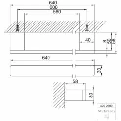 Steinberg Serie 420 Badetuchhalter 64 Cm