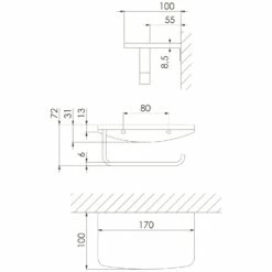 Steinberg Serie 450 Toilettenpapierhalter Mit Ablage 17 Cm -KEUCO Verkauf hersteller steinberg bad accessoires serie 450 3494411