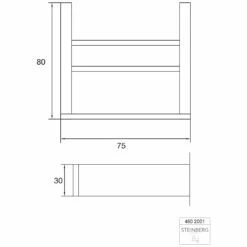 Steinberg Serie 460 Glashalter, Mit Glas Satiniert Weiß