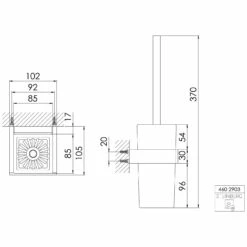 Steinberg Serie 460 Bürstengarnitur Mit Glas Satiniert Weiß