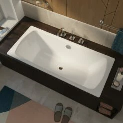 Neue Veröffentlichungen 9 Steel Duo 180 Rechteck-Stahlbadewanne 180 X 80 Cm