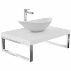 Treos Holz-Konsolenplatte Für Aufsatzbecken, 75 X 55 Cm