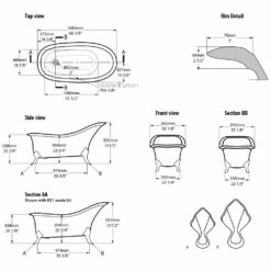 Victoria & Albert Drayton Freistehende Badewanne -KEUCO Verkauf hersteller victoria albert freistehende badewannen drayton 2047342