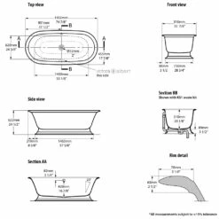 Victoria & Albert Elwick Freistehende Badewanne -KEUCO Verkauf hersteller victoria albert freistehende badewannen elwick 2046439