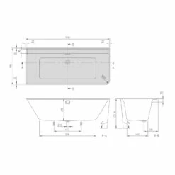 Villeroy & Boch Collaro Vorwand-Badewanne Duo 179 X 79 Cm Für Eckeinbau Links -KEUCO Verkauf hersteller villeroy boch alle kollektionen collaro 6122443